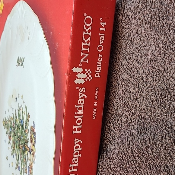 Nikko happy holidays, oval platter 14" - Picture 3 of 4